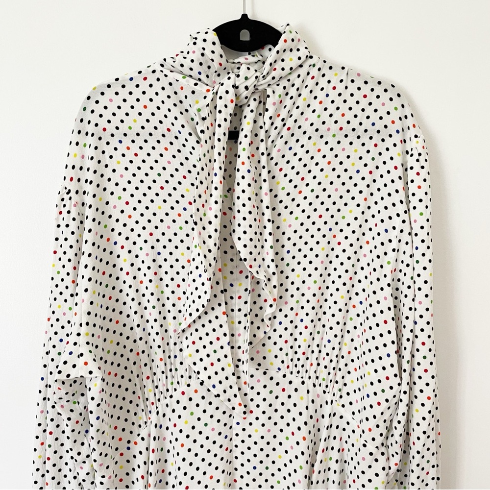 NWOT CHRISTOPHER KANE
Polka Dot Tie Neck Dress - White size 12 - Picture 11 of 16